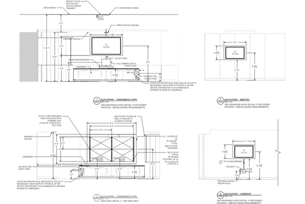 AV System detail drawings